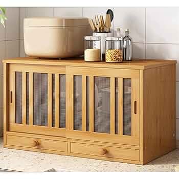 Amazon｜MJKQ9 ミニ食器棚 卓上 木製 キッチンラック 65*30*29cm